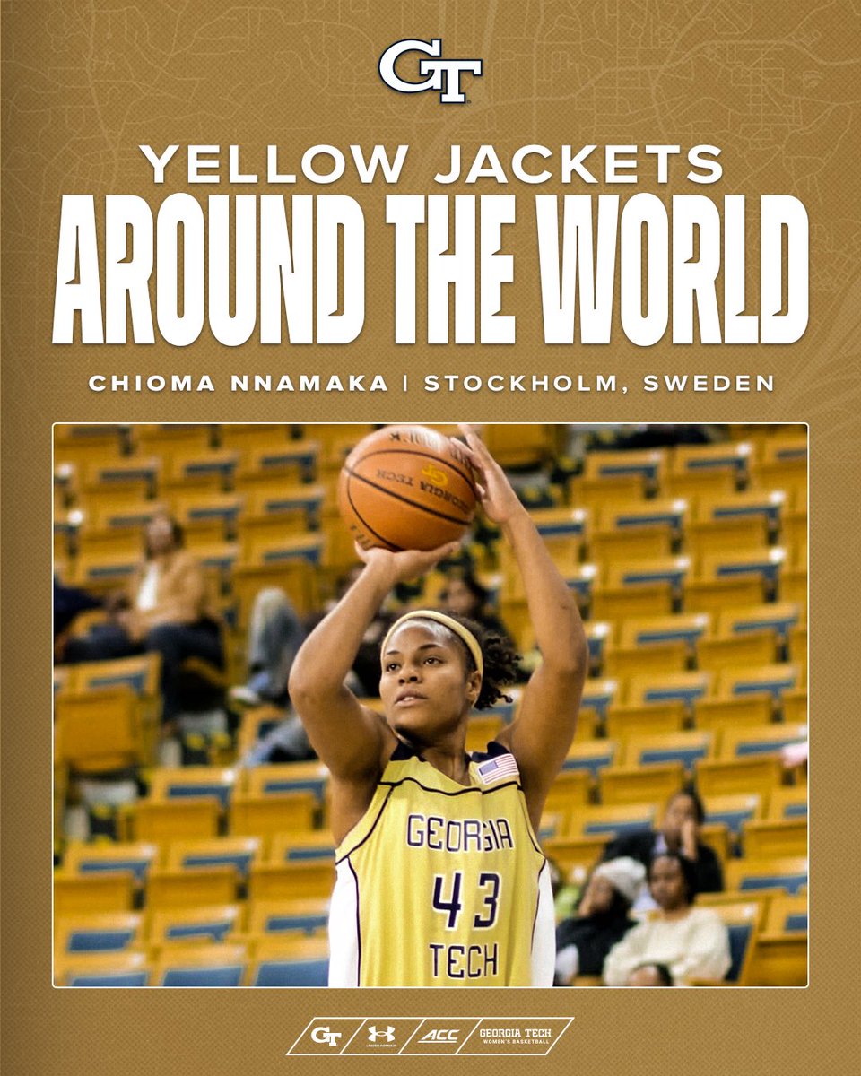 GTWBB's tweet photo. Yellow Jackets around the world 🌎🐝

Chioma Nnamaka (2004–08) caught up with the Yellow Jackets in Stockholm while coaching Team Sweden at U18 EuroBasket.

Wishing Chioma and Team Sweden the best this week 🇸🇪

#StingEm🐝 https://t.co/8qTRO0V80B