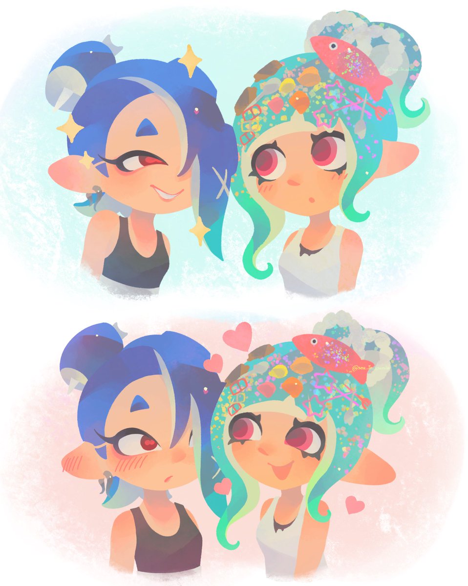sea_in_spanish's tweet photo. the mechanic flirts back #splatoon https://t.co/UZO2M4sGvr