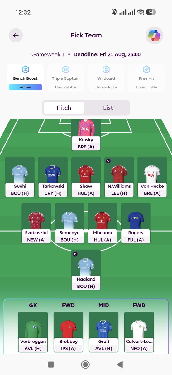Desifootballer's tweet photo. 🚨 BENCH BOOST IN GAMEWEEK 1?!

Zero form data. Pure vibes. All 15 starting from Minute 1 of the season.

This is either the greatest #FPL flex of all time or an incredible disaster waiting to happen—and I am 100% here for it. No holding back, no saving chips for later.

15 players. 15 chances. Max chaos on Day 1. 🚀

Drop your GW1 team below. Are you bold enough to join the GW1 Bench Boost club or playing it safe? 👇🔥

#FPL #FPLCommunity #FantasyPremierLeague #GW1 #BenchBoost #FPLFamily
