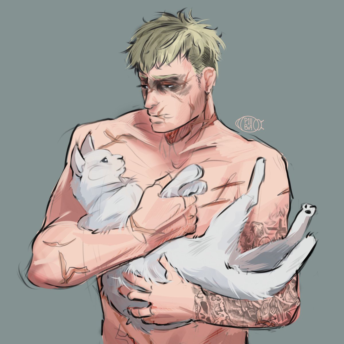 saphfish's tweet photo. Simon holding a kitty 
#simonghostriley #ghostcod #cod https://t.co/kjgbTV2bKF