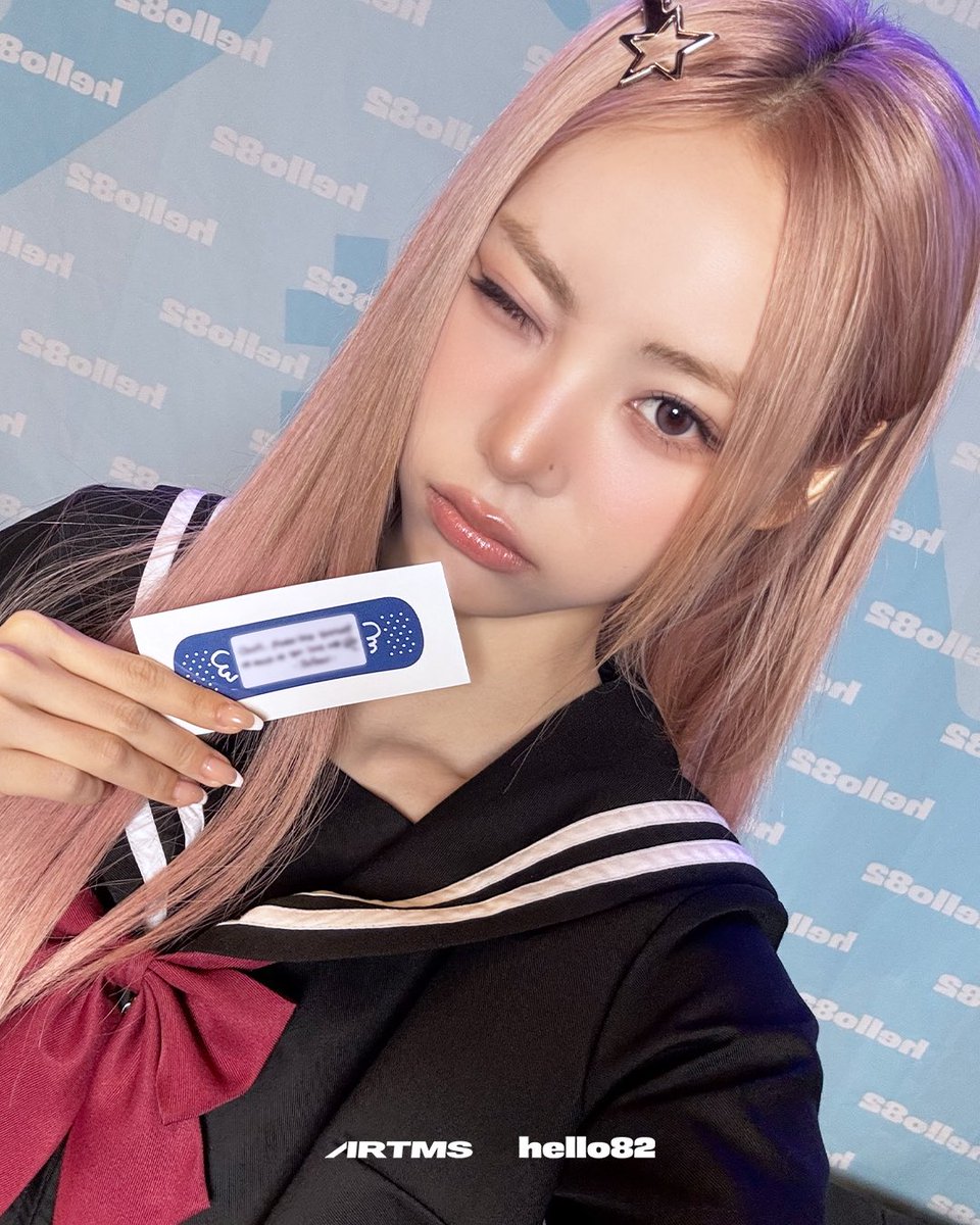 hello82official's tweet photo. ARTMS got a HYPERCRUSH on their Bandage Tattoo Sticker ❤️‍🩹
OURII, claim your own *FREEBIE* at an Album Release Event and discover what healing message ARTMS left for you!

Find an Album Release Event near you ⬇️
🔗 https://t.co/XaEKBU4I9O

@official_artms
#ARTMS #아르테미스 #OURII #Hyper_Ego #hello82