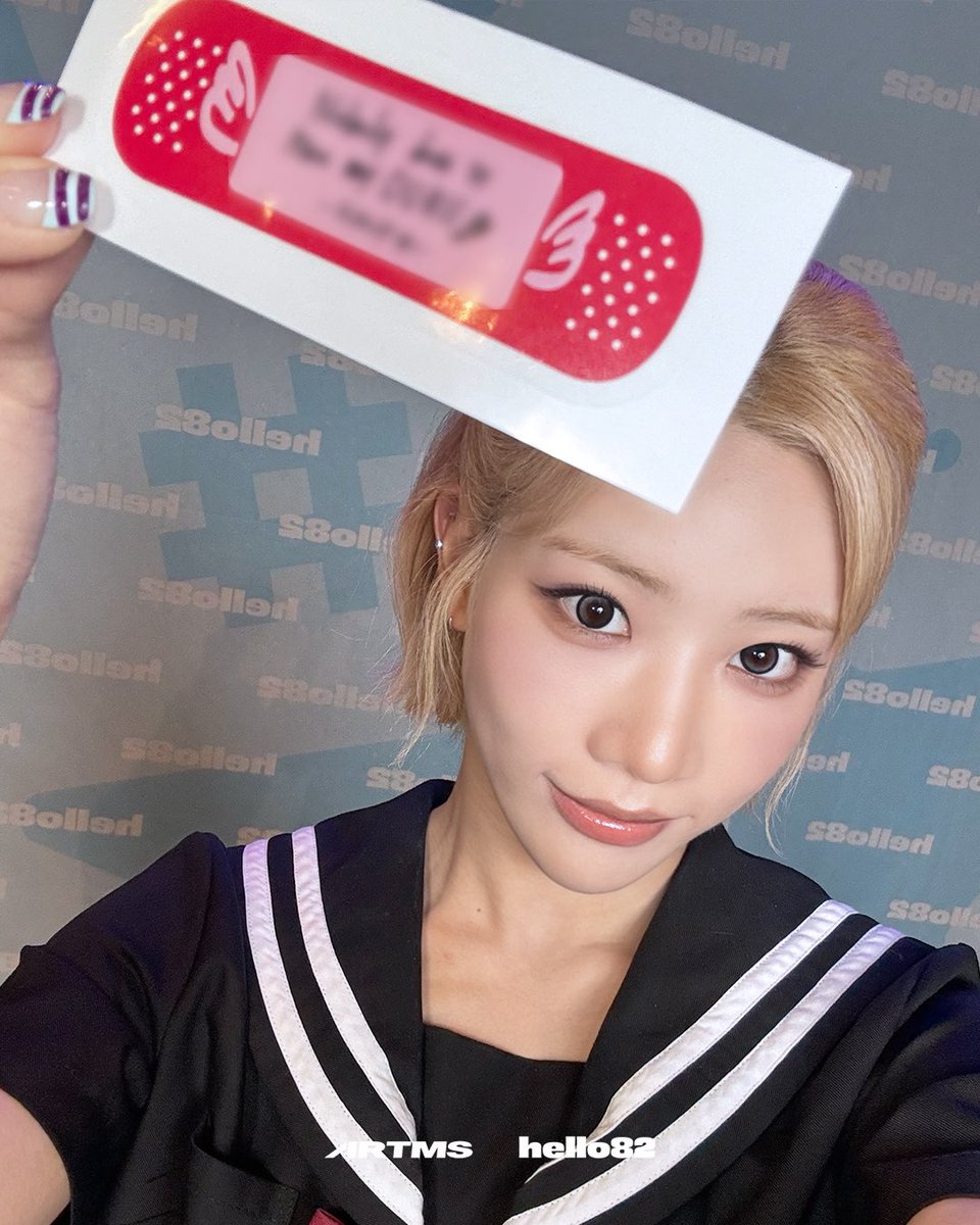 hello82official's tweet photo. ARTMS got a HYPERCRUSH on their Bandage Tattoo Sticker ❤️‍🩹
OURII, claim your own *FREEBIE* at an Album Release Event and discover what healing message ARTMS left for you!

Find an Album Release Event near you ⬇️
🔗 https://t.co/XaEKBU4I9O

@official_artms
#ARTMS #아르테미스 #OURII #Hyper_Ego #hello82