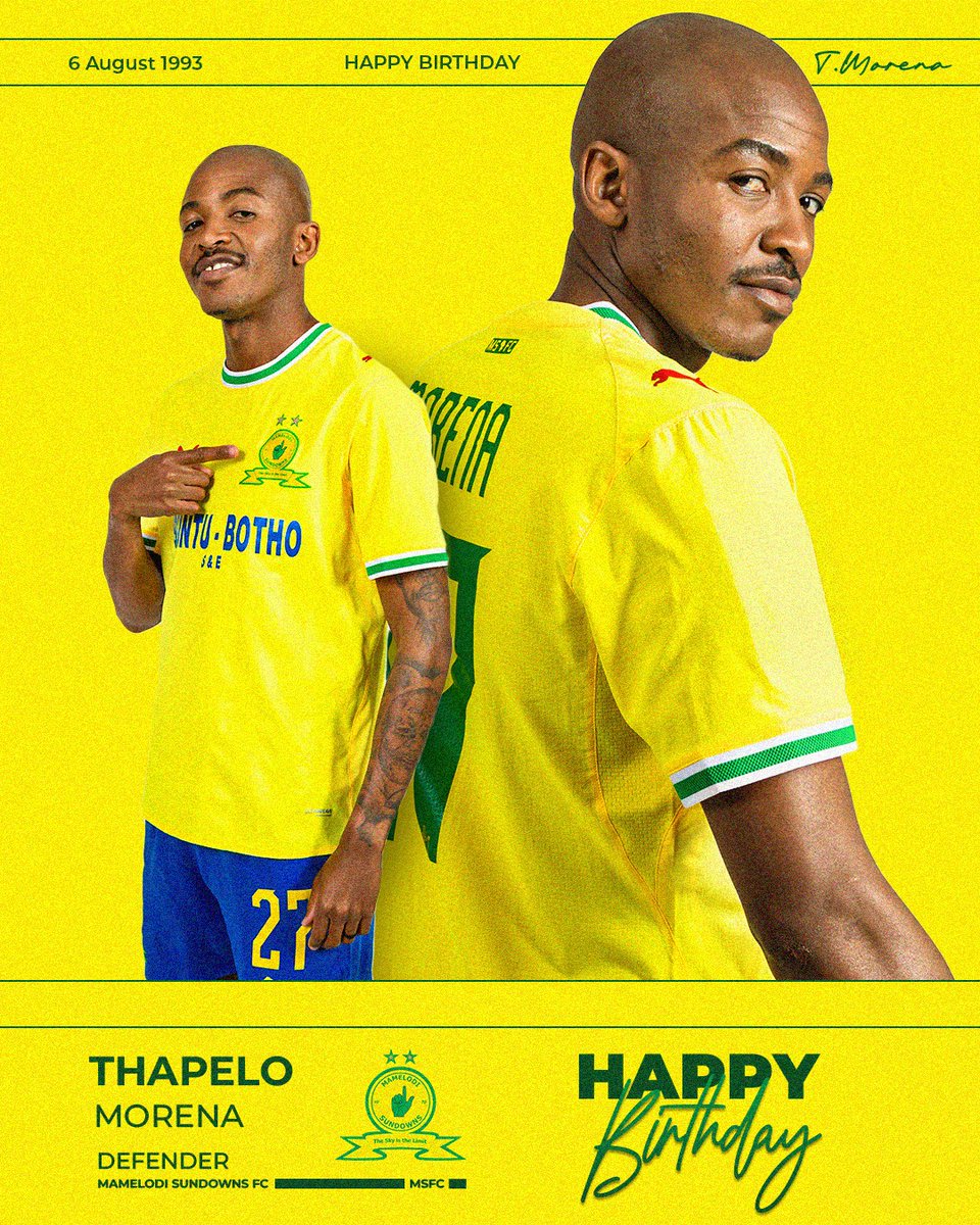 Masandawana's tweet photo. Masandawana, let’s wish our defender, Thapelo Morena, a Happy Birthday! 🥳

Wishing you an amazing day, Matrapa! 🎉

#Sundowns #HappyBirthdayThapelo https://t.co/4y0noqPbs2