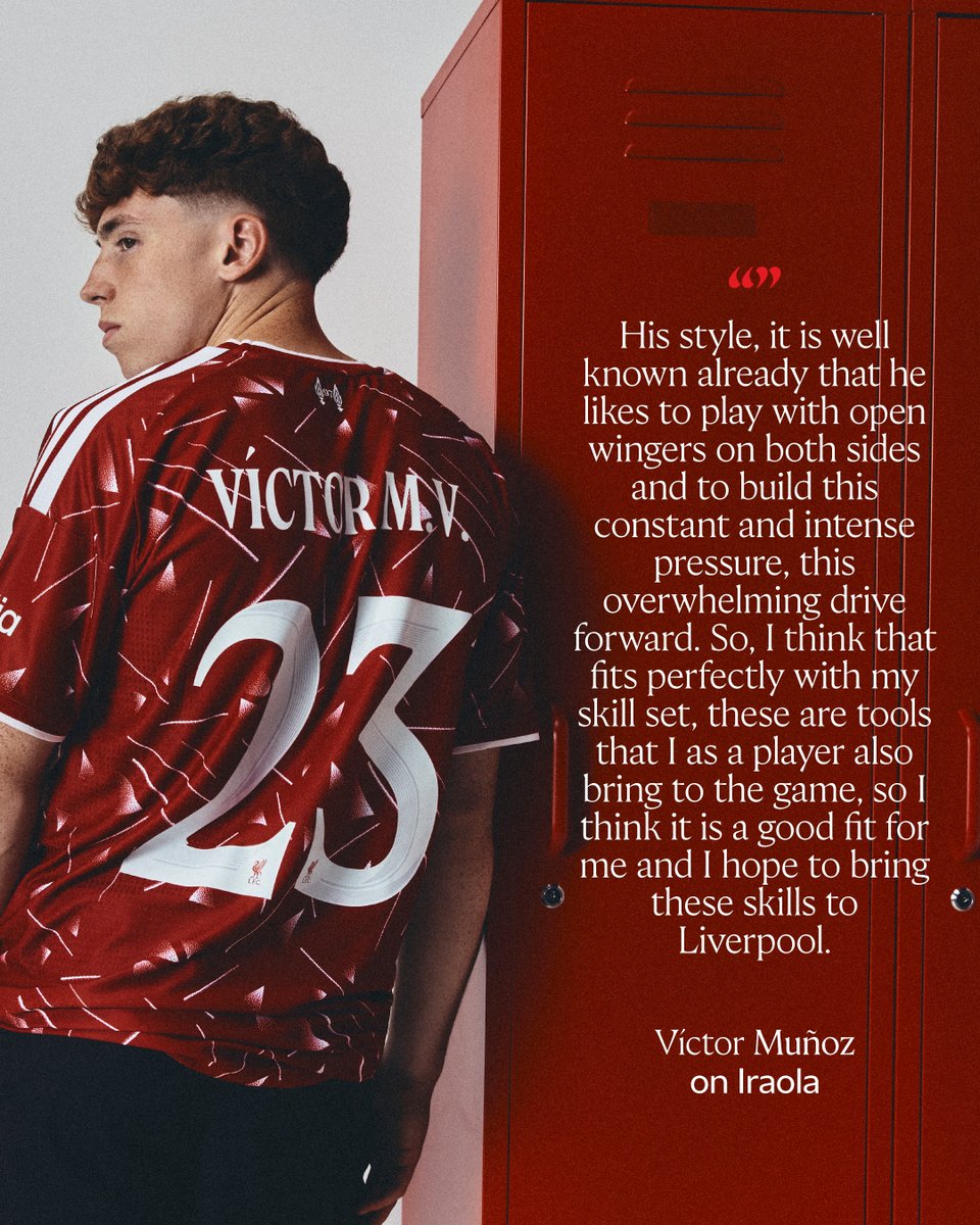 LFC's tweet photo. Read Victor Munoz's first interview as a Red 🤩