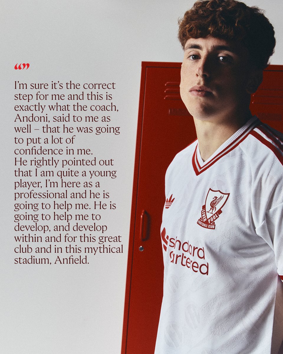 LFC's tweet photo. Read Victor Munoz's first interview as a Red 🤩