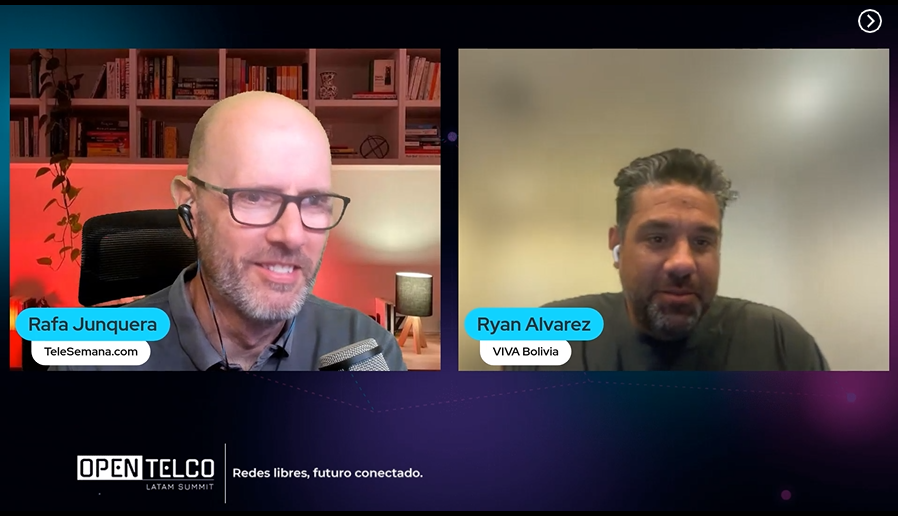 TeleSemana's tweet photo. 🚩¡@vivabo presente en el #OpenTelcoLATAM!
Su CEO, Ryan J. Alvarez, nos cuenta cómo la compañía está 🧩 construyendo un ecosistema digital a través de una 📱#SuperApp que integra servicios, contenidos, comercio y #entretenimiento.
🔗 https://t.co/CcegbXHSX7
#OpenRAN #IA #APIs https://t.co/8JLX3IrJUf