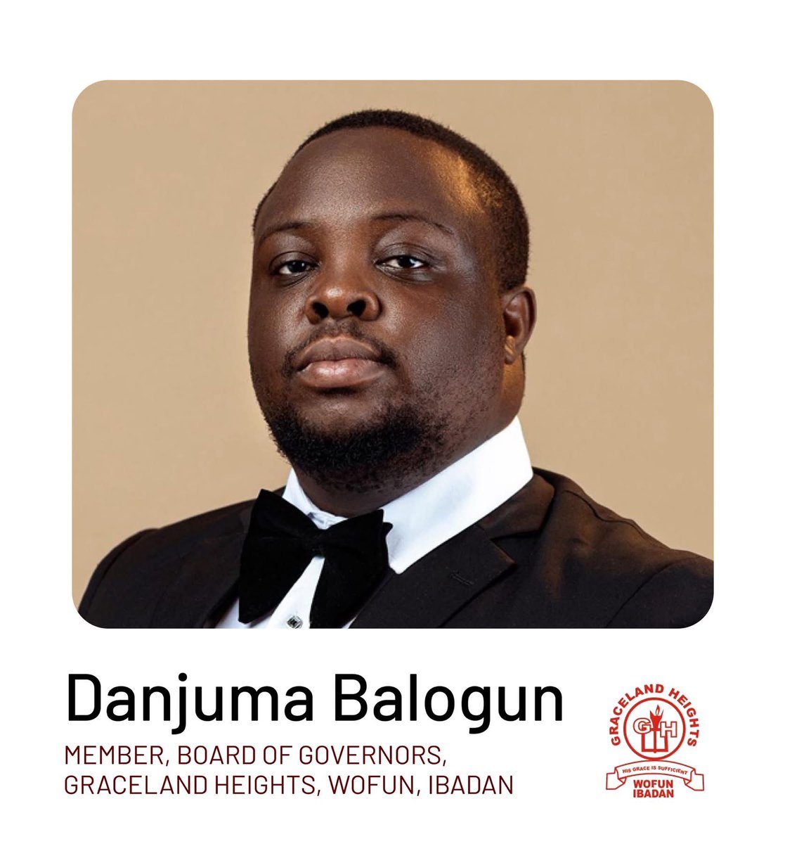 Hon_Danjo's tweet photo. Just wanted to finally share some GOOD NEWS I've been sitting on 😊

It is truly a full-circle moment for me.

I still remember clearly, as though it were yesterday, my mother walking me to Graceland High School, Wofun, Ibadan, for my JSS1 entrance examination. I was just 9 years old then, a young boy stepping into a new chapter, unaware of how profoundly that institution would shape my life and future.

27 years later, I have been invited to serve on the Board of Governors of the same school. As an alumnus, this is deeply humbling, profoundly meaningful, and a moment of immense pride for both me and my family. It is an honour I do not take lightly, and one for which I am sincerely grateful.

I see this not merely as an appointment, but as a call to service, an opportunity to give back to an institution that gave so much to me.

It is also a moment to honour the vision and sacrifices of the founders of Graceland High School (now Graceland Heights): Late Chief E. L. Osunkunle, Late Chief Banji Osunkunle, and Chief Mrs. Foluke Osunkunle, whose commitment to raising generations of young people has left an enduring legacy in all of us privileged to have passed through the school.

I would also like to acknowledge Pastor Kola Arowobusoye, now the Principal of Graceland Heights. Fondly known as Pastor Kay, he taught us Integrated Science and Chemistry with remarkable dedication. It is inspiring to see someone who once invested so much in us now leading the school.

Their labour was not in vain. We are, in many ways, products of the values, discipline, and excellence they intentionally built into the fabric of Graceland.

As I take on this responsibility, I pray that God grants us the wisdom, grace, and strength to preserve and advance their legacy, and to ensure that Graceland continues to raise exceptional young people for generations to come.

His Grace will always be sufficient. 🥰

Amen. 🙏