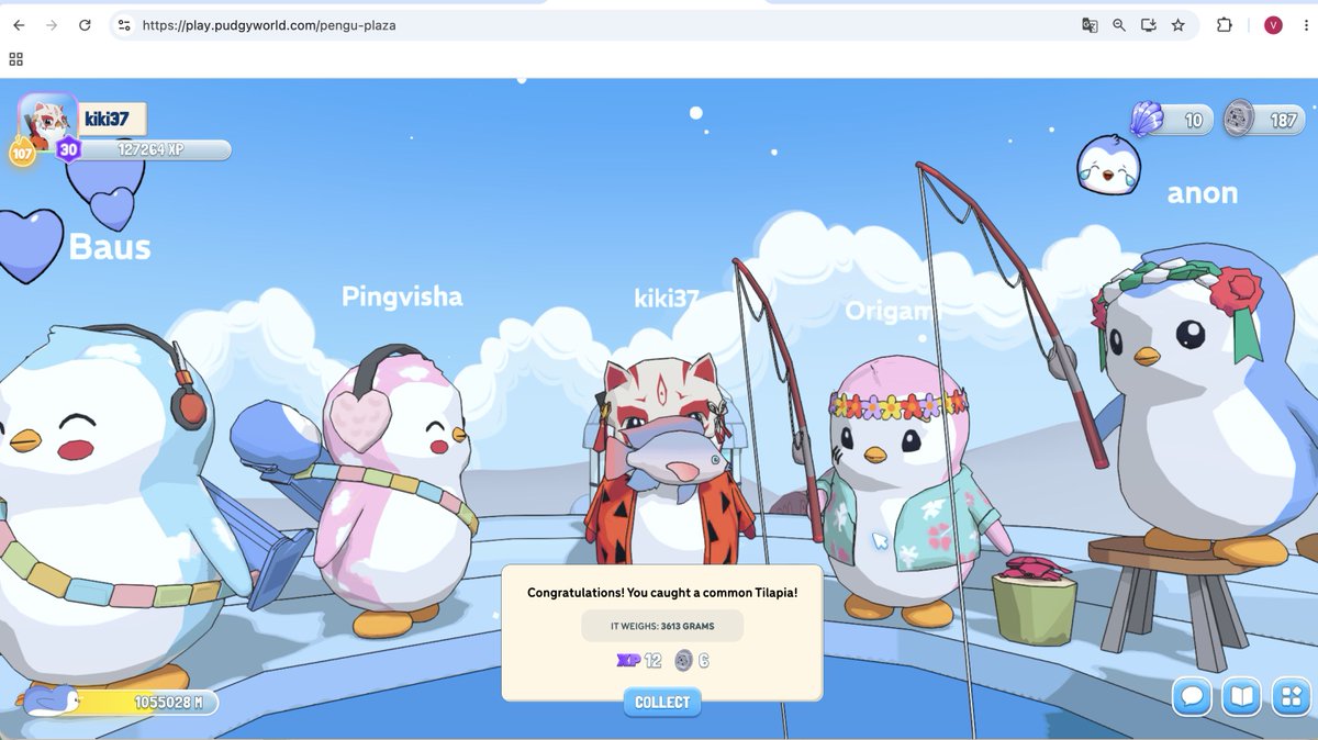 Valenti96717021's tweet photo. These cute guys are already catching fish 🪝🐟😅
And where are you?👀👁️👓
Join your favorite browser game @PudgyWorld_ 🐧🤗
https://t.co/EncA4wqmgu 😎😎😎
#pw #playgame #pudgypenguins #pudgyworld #usa #web2 #web3 #abstract https://t.co/xM7sp3Ilot