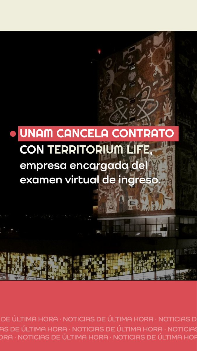 ValeMediaMx's tweet photo. UNAM cancela contrato con empresa encargada del examen virtual de ingreso. Además, se realizará una auditoría tecnológica a Territorium Life, así como otros dos procedimientos al proceso de contratación, uno dentro de la propia Universidad y otro a través de la Auditoría Superior de la Federación: Hugo Concha Cantú, Abogado General de la UNAM.