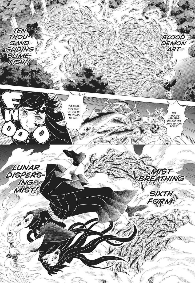 zennotfrozen's tweet photo. @Fooly34551961 @Abysology @Yeren_e 😭😭😭the author has NEVER stated this bro, gyokko’s pereption agaisnt muichiro constantly weakened bc of the visual expression of mist breathing. It isnt actual physical wayer vapor its just a representation of the elemental breathing type (that yes everyone can see) https://t.co/mpOWJaklnL