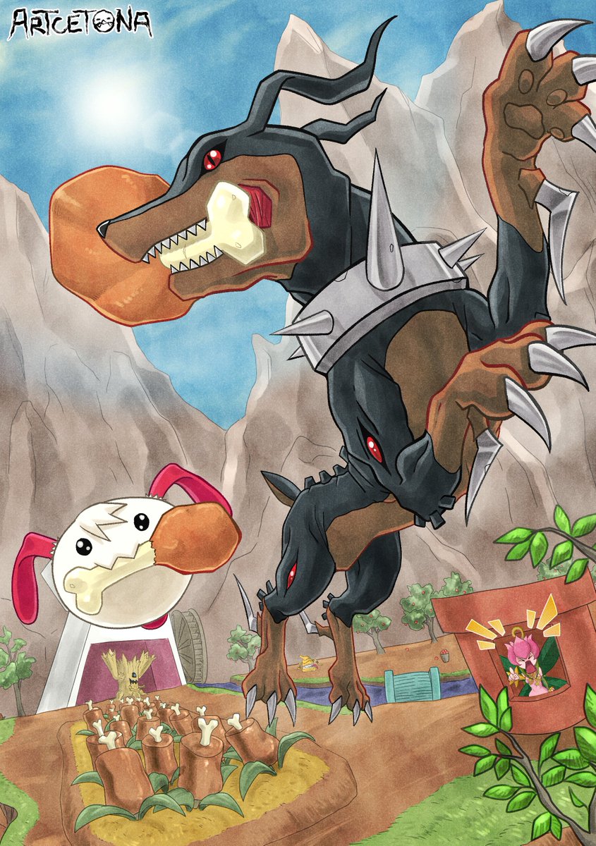 artcetona's tweet photo. I painted Dobermon for this year's @DigigirlZine! Please check it out, it's full of wonderful illustrations!
#Digimon #デジモン https://t.co/b2Zqpiw8Ha