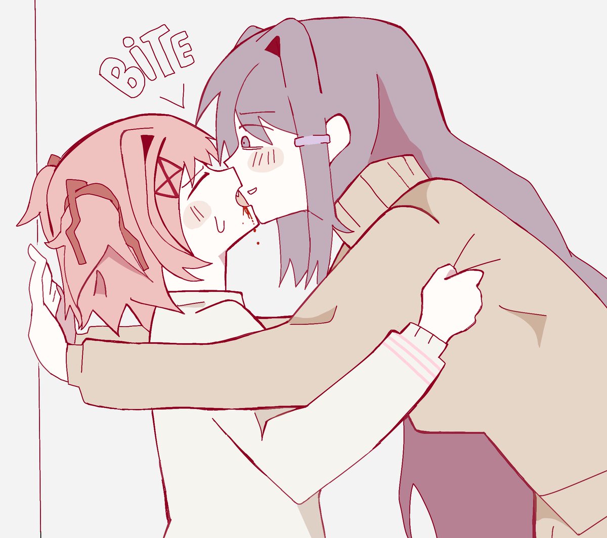raygun_www's tweet photo. Ouch #natsuri #ddlc https://t.co/Vw4rosvYQU