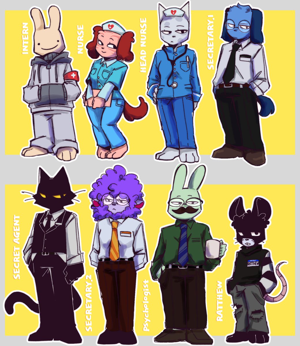 Xx_bobBonnie's tweet photo. #animalhospital
I made some ugly designs for them with some stupid ahh head canons that comes to mind at 3 am

(1/3) https://t.co/luwTaJvfMY