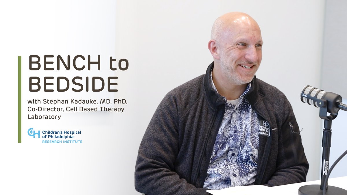CHOP_Research's tweet photo. 🎧 In our latest episode of our #podcast, Dr. Stephan Kadauke explains how the Cell Based Therapy Laboratory at CHOP can manufacture cell-based therapies at a lower cost, which expands access for patients https://t.co/SEhAo2J1Ya https://t.co/OTHcCsnSFz