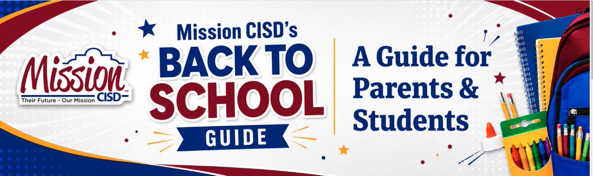 MissionCISD's tweet photo. Mission CISD, the countdown is ON! The 2026-2027 school year is right around the corner, and we’ve got everything you need in one place! https://t.co/Vnkx7nvB1B https://t.co/8fPL2h88lz