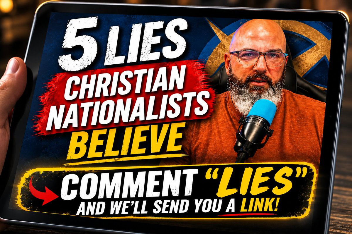 OnceLost's tweet photo. ⚠️ Most people have never actually looked into these claims.

This video covers 5 common lies about Christian Nationalists and why they matter.

Comment LIES below and I'll personally send you the link. Let's have a respectful conversation afterward. https://t.co/hRU3UWZiDX
