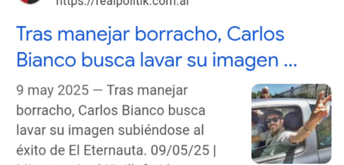 maria96852360's tweet photo. @clarincom IA dice que Bianco la mano derecha de Kicillof maneja borracho por la pcia de Buenos Aires, a no, eso si fue verdad
🍷🍷 ✌🏻👀 https://t.co/NkCGtcezfV