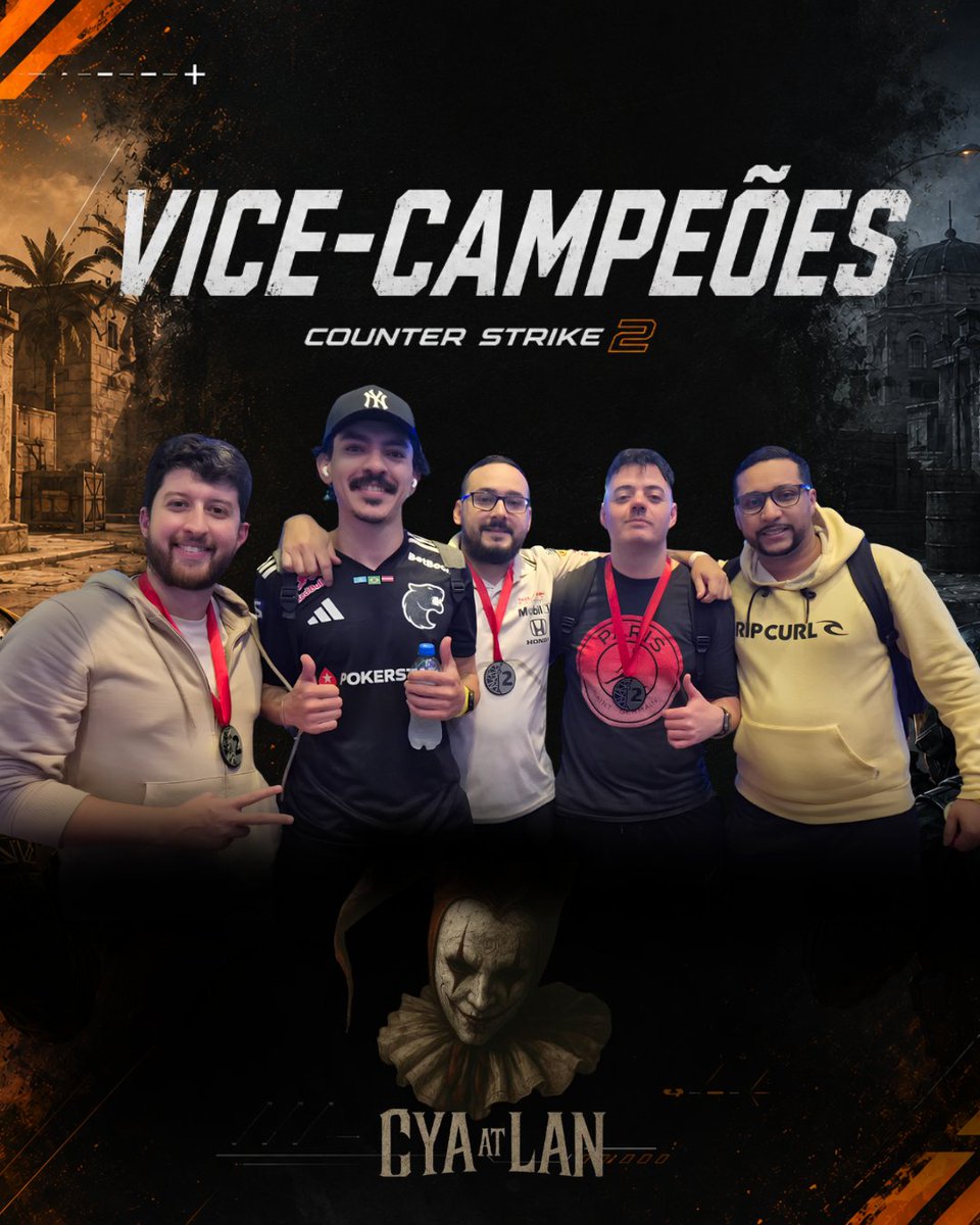 StudioGamevsJD's tweet photo. Parabéns à equipe Cya at Lan pela conquista do 2º lugar no nosso 2º Campeonato de Counter-Strike 2!

Obrigado por fazerem parte dessa edição e por entregarem um espetáculo dentro do servidor. Nos vemos no próximo campeonato!

#CS2 #CounterStrike2 #Esports #Gaming https://t.co/8RldBo3TT7