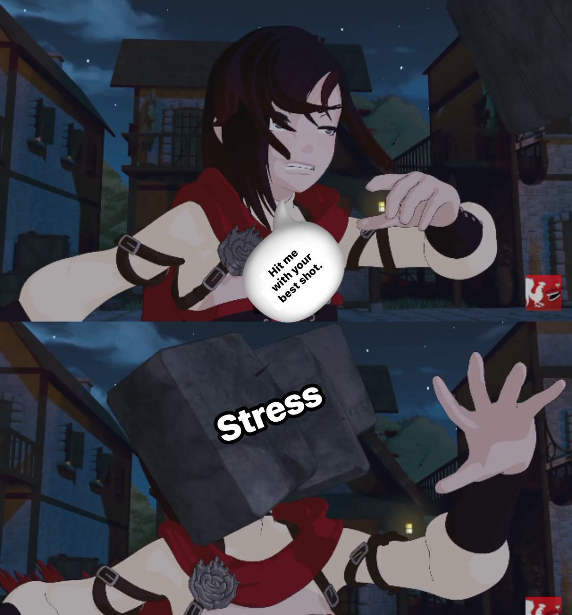 jaYTgameNews's tweet photo. I hate stress. #RubyRose #RWBY https://t.co/kQeVY0Qo9e