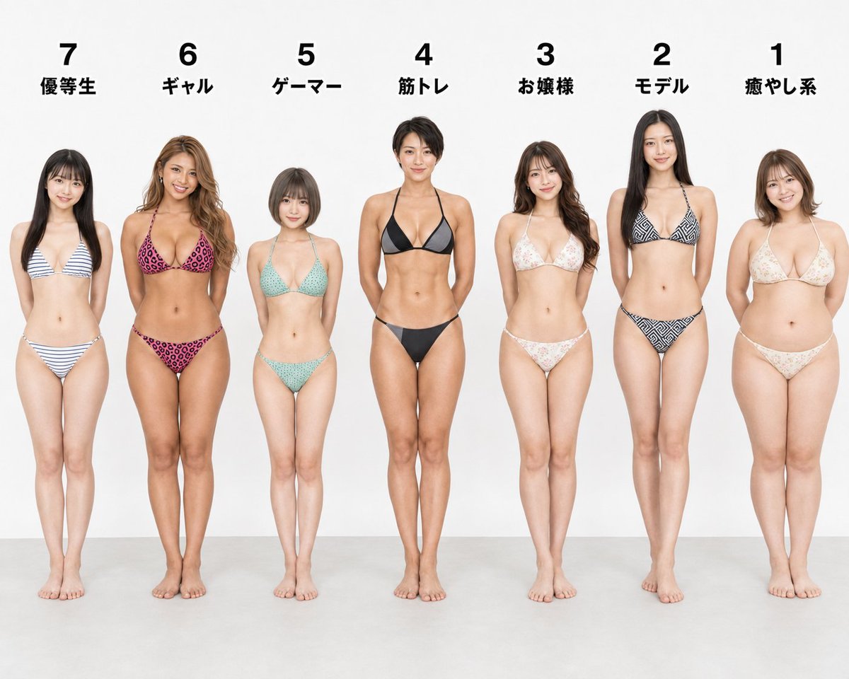 ymk_kbys's tweet photo. どのタイプの女性が一番好き���すか？ https://t.co/OBbuHfDYxV