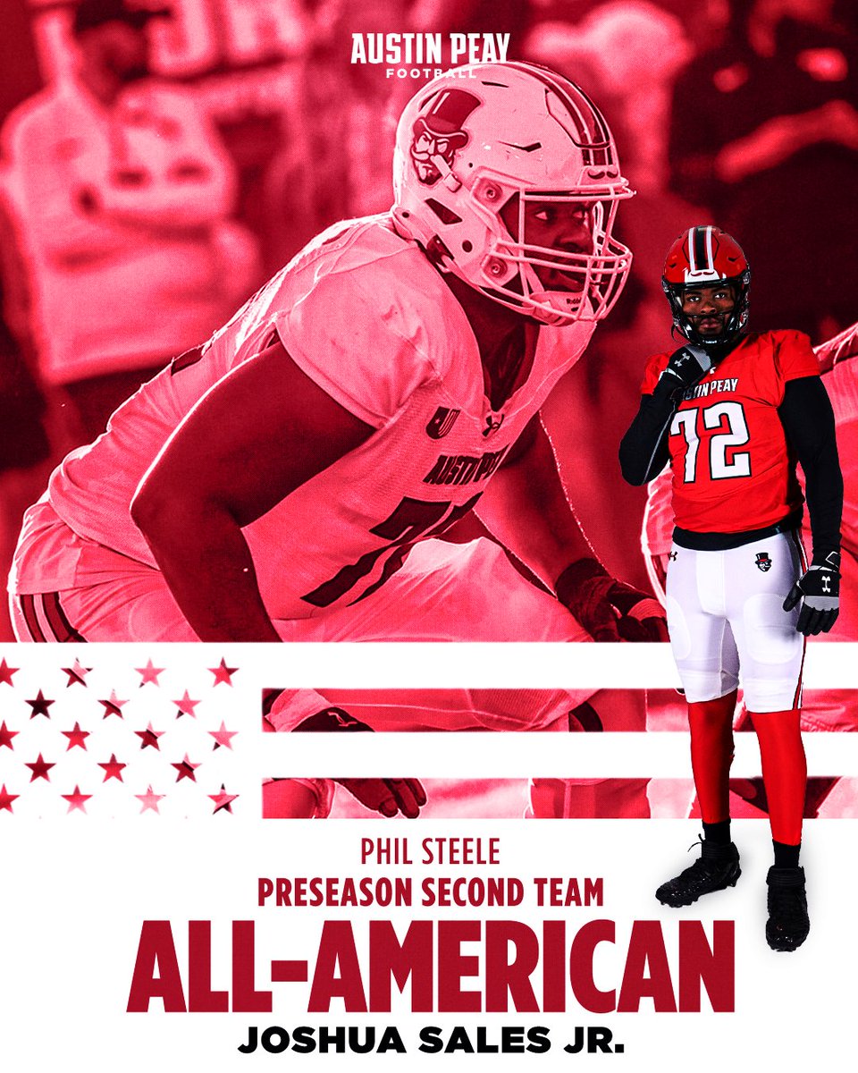 GovsFB's tweet photo. @C_Parson2 @CoachFarisAPSU @letsgopeay @Jordan_Harmon12 @PresidentLicari ... and his protector @JSales77 earned Preseason All-American honors!
#LetsGoPeay | #WeWILL https://t.co/PFoDu8AXnH