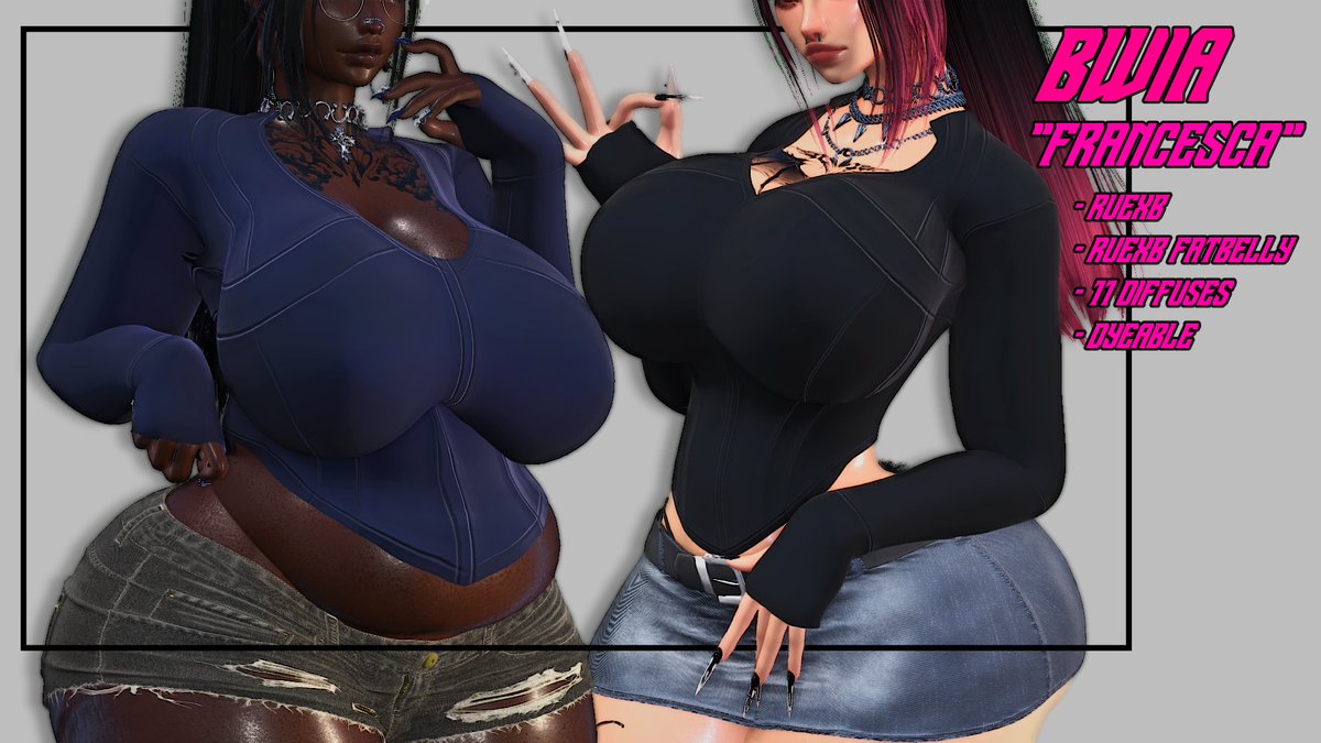 BriaVelani's tweet photo. 💜Bwia - "Francesca"💜

💜Huge huge shout out to @CurveWaffles for basically helping me get my mojo back !! 

💜Fits Ruexb and Fatbelly
💜11 diffuses
💜dyeable
🌐Check below! https://t.co/pm1N0NKTE3