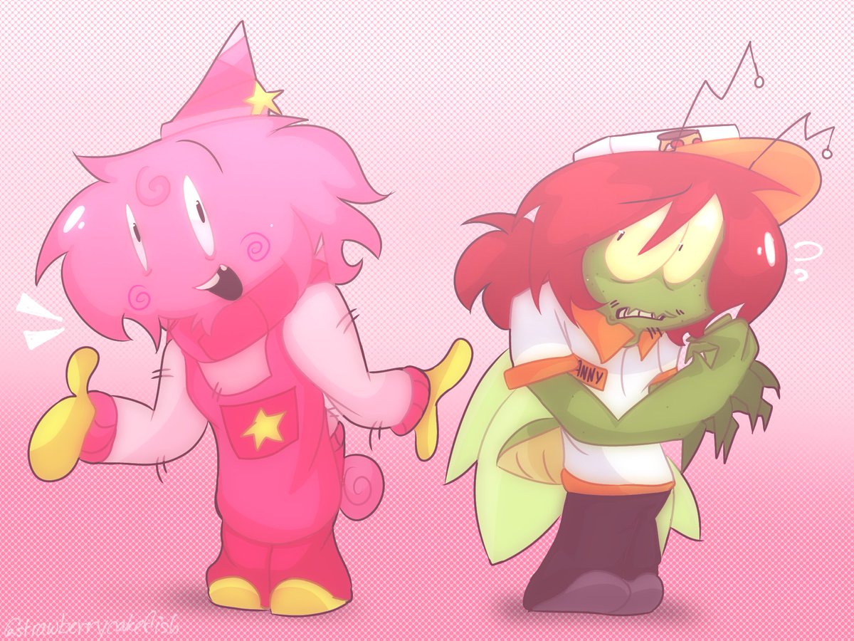 cheesecakef1sh's tweet photo. I got bored so I drew Eka and Manny! :3 #FUNHOUSE #roblox #vibingleaf https://t.co/qY4SKz2EDG