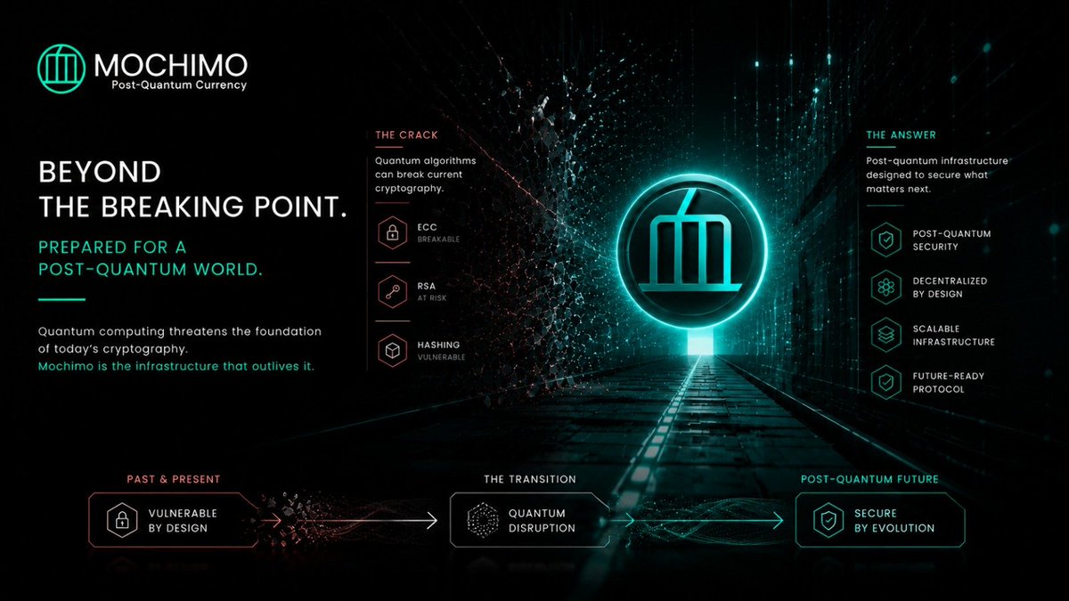 nathanmencoba's tweet photo. The biggest blockchain upgrade isn't faster transactions.

It's surviving the next generation of computing.

Mochimo was built with the post-quantum era in mind. 🔒

@mochimocrypto $MCM

#Mochimo #PostQuantum #QuantumSecurity #Crypto https://t.co/Q1C64aazWZ