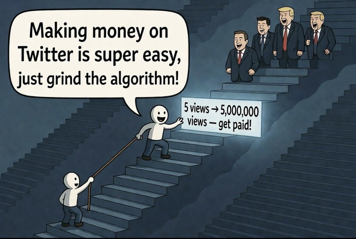 RabbitAlphaa's tweet photo. When they tell you “making money on Twitter is easy, just grind” 🤡 https://t.co/bOdp3hyzgd