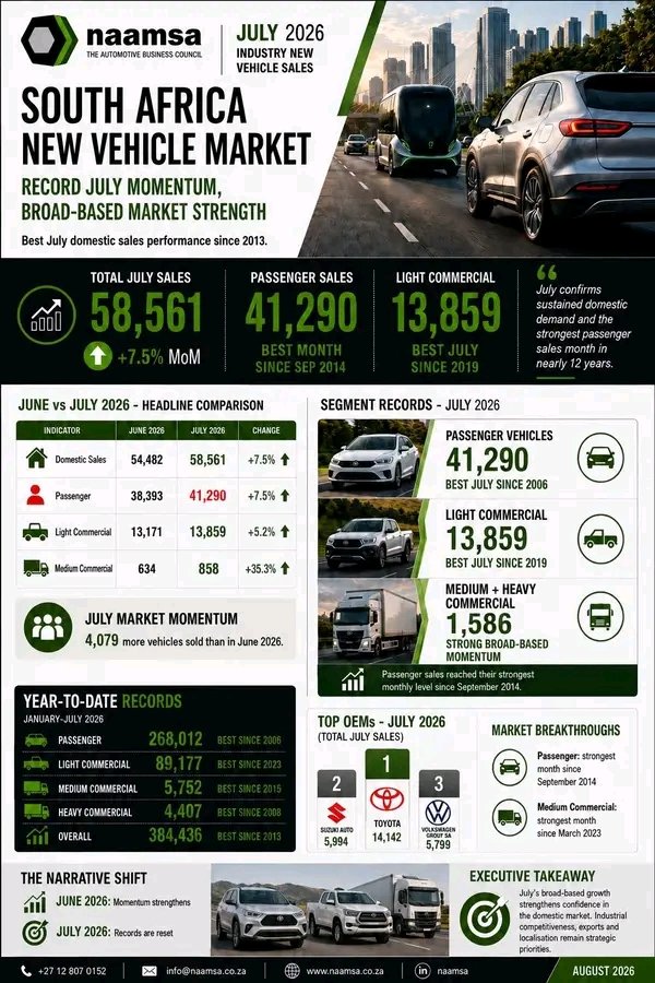 24hoursWithKari's tweet photo. Naamsa has released new vehicles sales stats...

#cars #naamsa #volkswagen #toyota #suzuki #volvo #hyundai https://t.co/NH9HyFmmOz