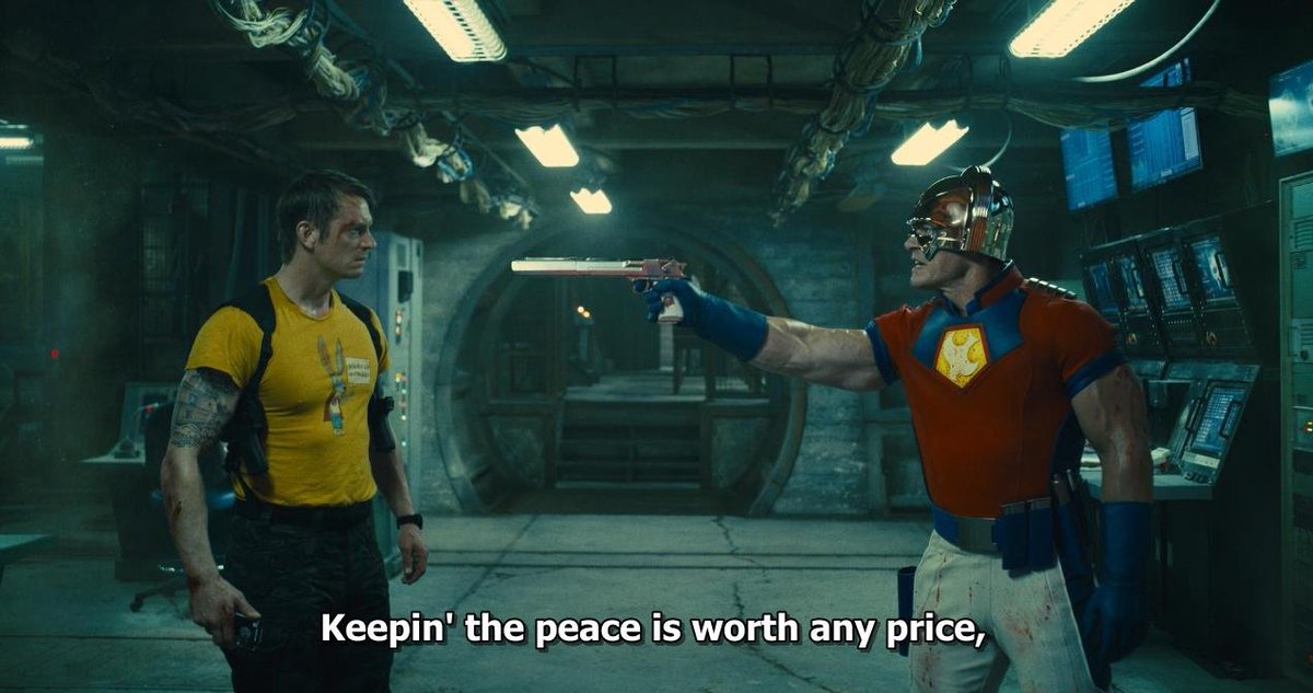 Alam_AlMithal's tweet photo. Gunn criticised American interventions in "The Suicide Squad" with Peacemaker (I haven't seen his TV show), but I guess Superman can't have faults
Superman basically rules the world (by "stopping wars") even though he refused his heritage because he doesn't want to rule the world https://t.co/uf6dTAvDkK