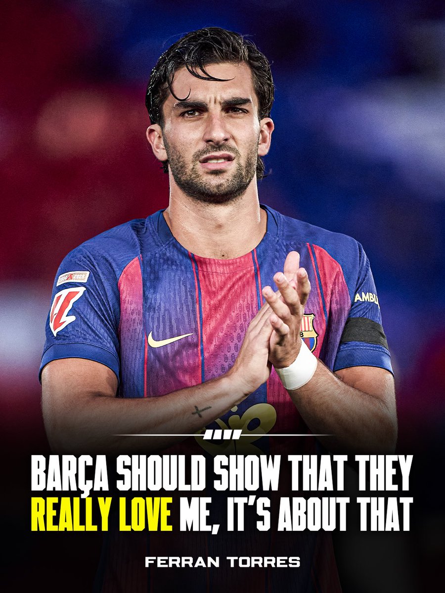 FabrizioRomano's tweet photo. 🚨🔵🔴 Ferran Torres tells NBC: “What does Barça have to do? Show that they really love me, that they’ve come to negotiate”.

“In the end, it's all about talking”. https://t.co/kLSuBW3elR