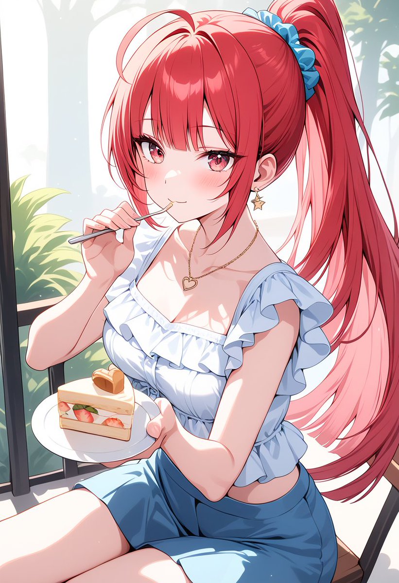 gv1Apy9su21CKYz's tweet photo. 夏織「おやつの時間だよ❤️
一緒に食べよ💕」
＃AIイラスト
＃AIイラスト絵師さん・術師さんと繋がりたい https://t.co/fNAVRbeUIf