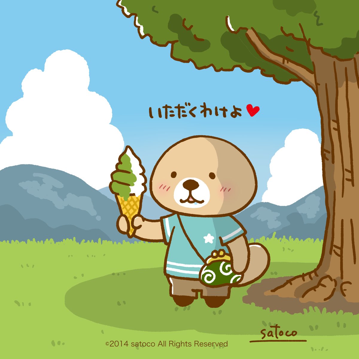 satoco_xiao's tweet photo. 毎日暑いですねえ(´A`;)💦

ソフトクリームをいただくわけよ🍦✨
みんな熱中症気をつけるわけ🍀
(・(ᴥ)・)

#突撃ラッコさん 
#ラッコ https://t.co/0W8Httdfx5
