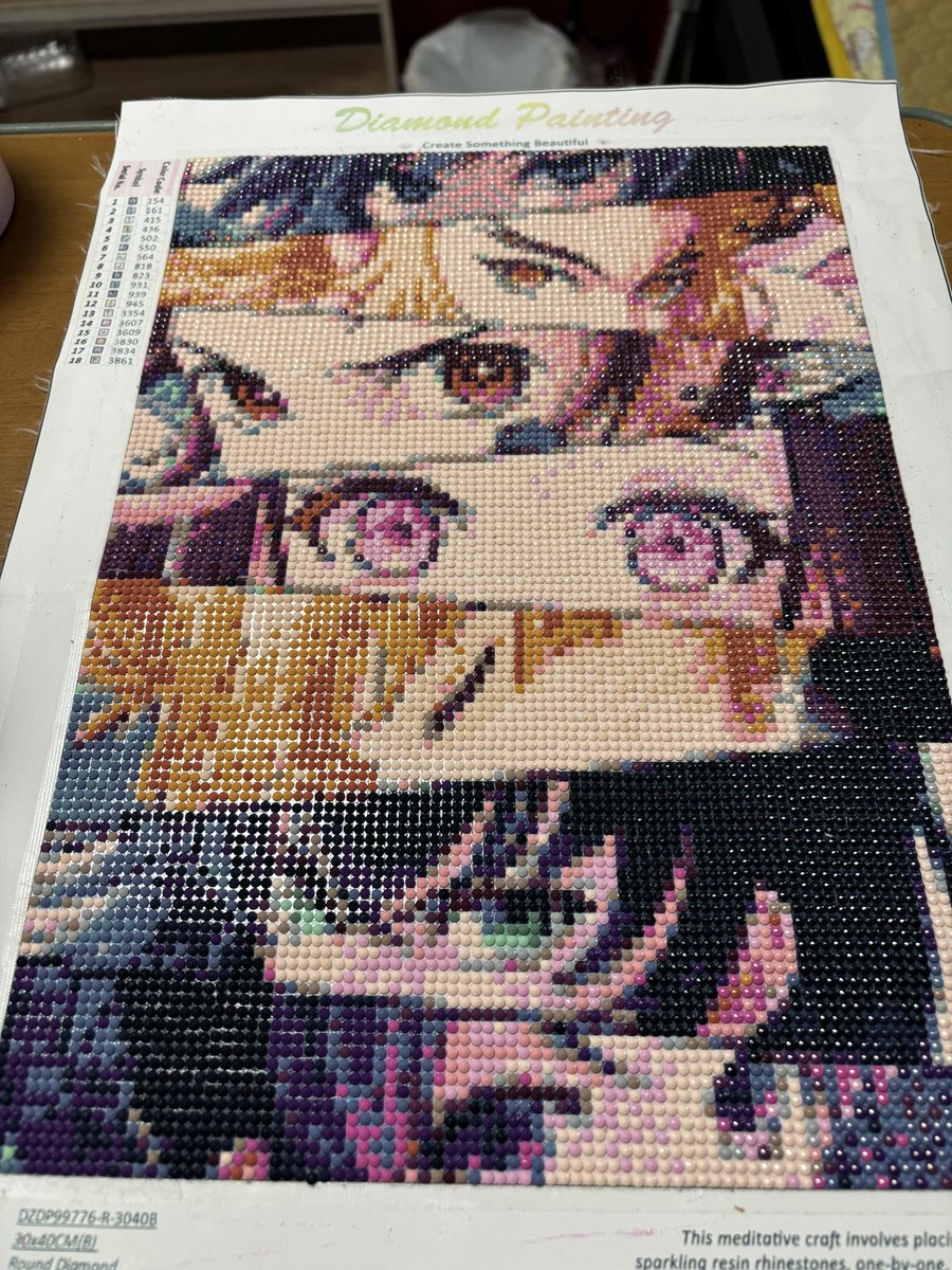 madomagi0576's tweet photo. 鬼滅( ˶˘꒳˘˵ )完成
久しぶりのラウンド♡１週間ぐらいかな
キャラクター物はやはりすすみがはやい😌
 #ダイヤモンドアート https://t.co/zG3JFRI5Ku