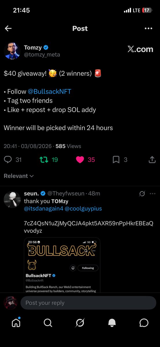 JosephNoir01's tweet photo. @tomzy_meta @Bullsacknft ASh3s8AdYiAm33tx472ebtYiU9caiVExBHy4g9DXGF9z

@the_Lawrenz @Cyber_chidi https://t.co/vQbu9WRzTm