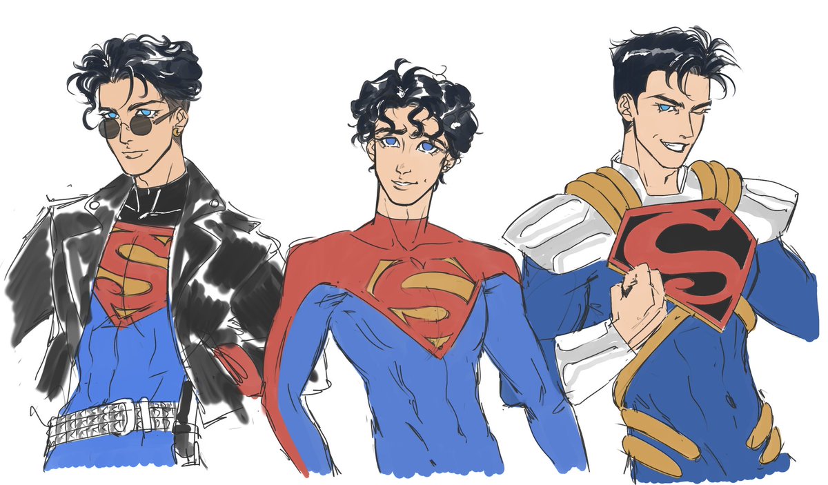 anfuaruuu's tweet photo. wanted to differentiate between the superboys, this is what i came up with #konel #jonkent #superboyprime https://t.co/ZwNPjnw6t9
