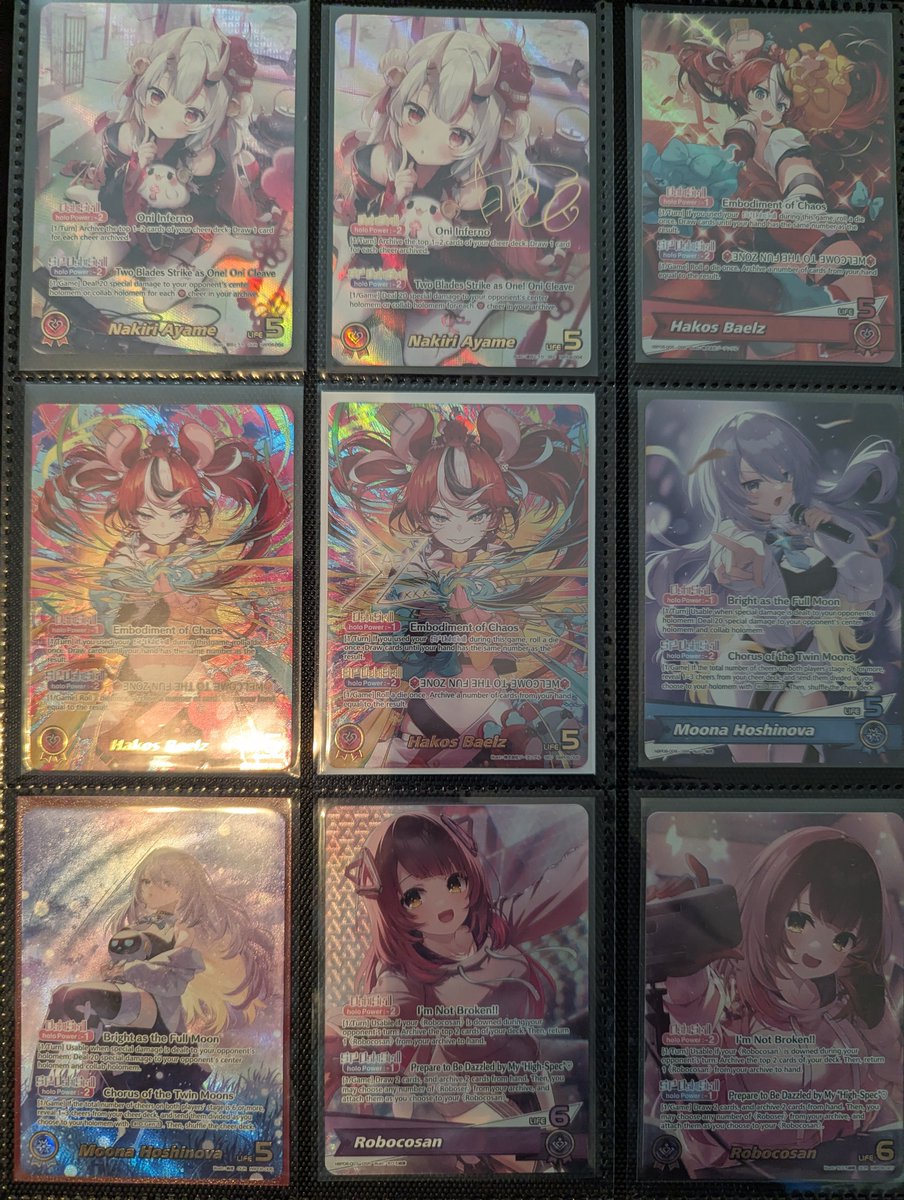 Criticality17's tweet photo. Finally finished master set of hololive ocg set 6 #hOCG https://t.co/FzhZdmOKvz