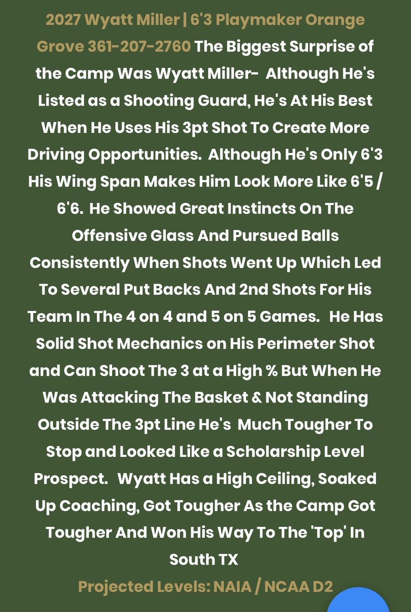 WyattMiller2027's tweet photo. @UC_Exposure
Appreciate all the words said by UC Exposure!! https://t.co/VzfuJKneYx