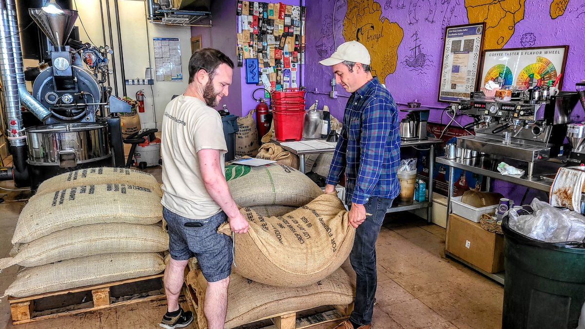 SpotcoffeeHQ's tweet photo. Morning at the Roastery - Getting ready to give you the FRESHEST Coffee and Espresso in the region! https://t.co/bEfRxsc28j https://t.co/ucRilI4yfq