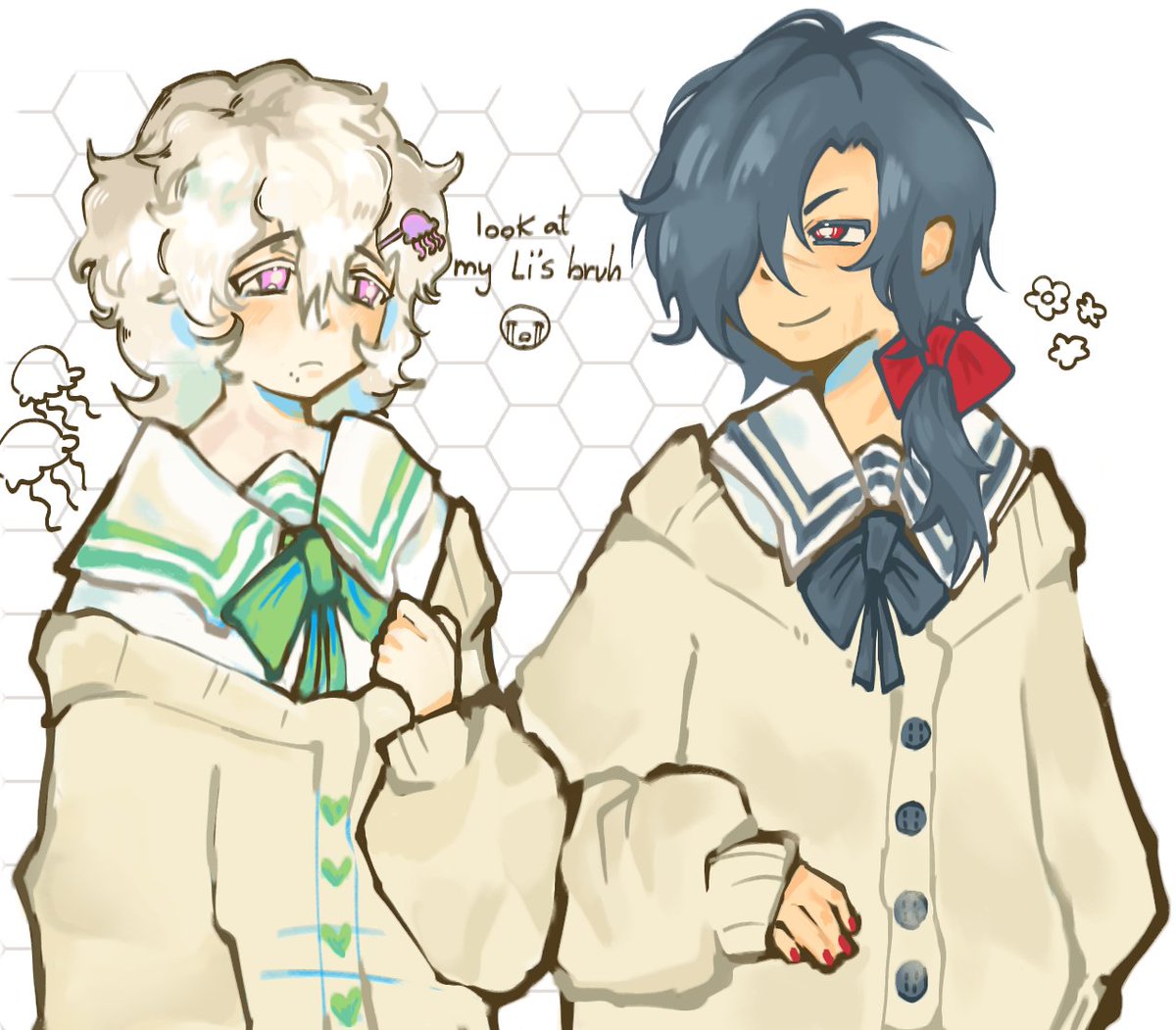 sunfulfinch's tweet photo. If you recognize the uniforms you get a cookie idk #dmmd #koujaku #clear #totono https://t.co/QKgUib3NLc