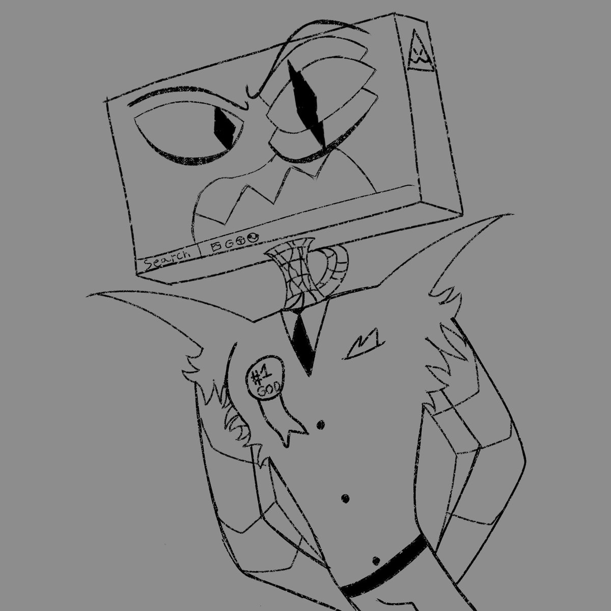 Freedomxfandom's tweet photo. Wip NEO Lucifer #art #indie #oc #Addictz #tvhead https://t.co/wX6z24KOSx