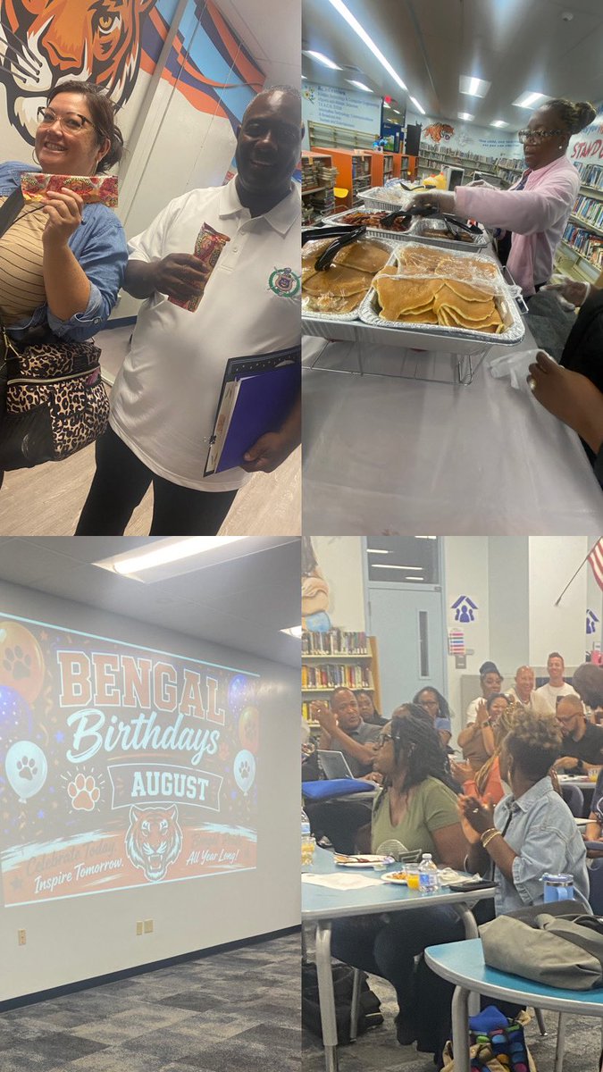 PBMSNation's tweet photo. We kicked off the year the Bengal way: connecting, collaborating, and celebrating! 🐾 From breakfast sponsored by our amazing PTO 🥞🍳to breakout sessions 📚 to ice cream 🍦, today was all about building momentum for a premier year ahead. 💙 #BackAtIt #ThePAWsitivePursuit https://t.co/El5cuESziI