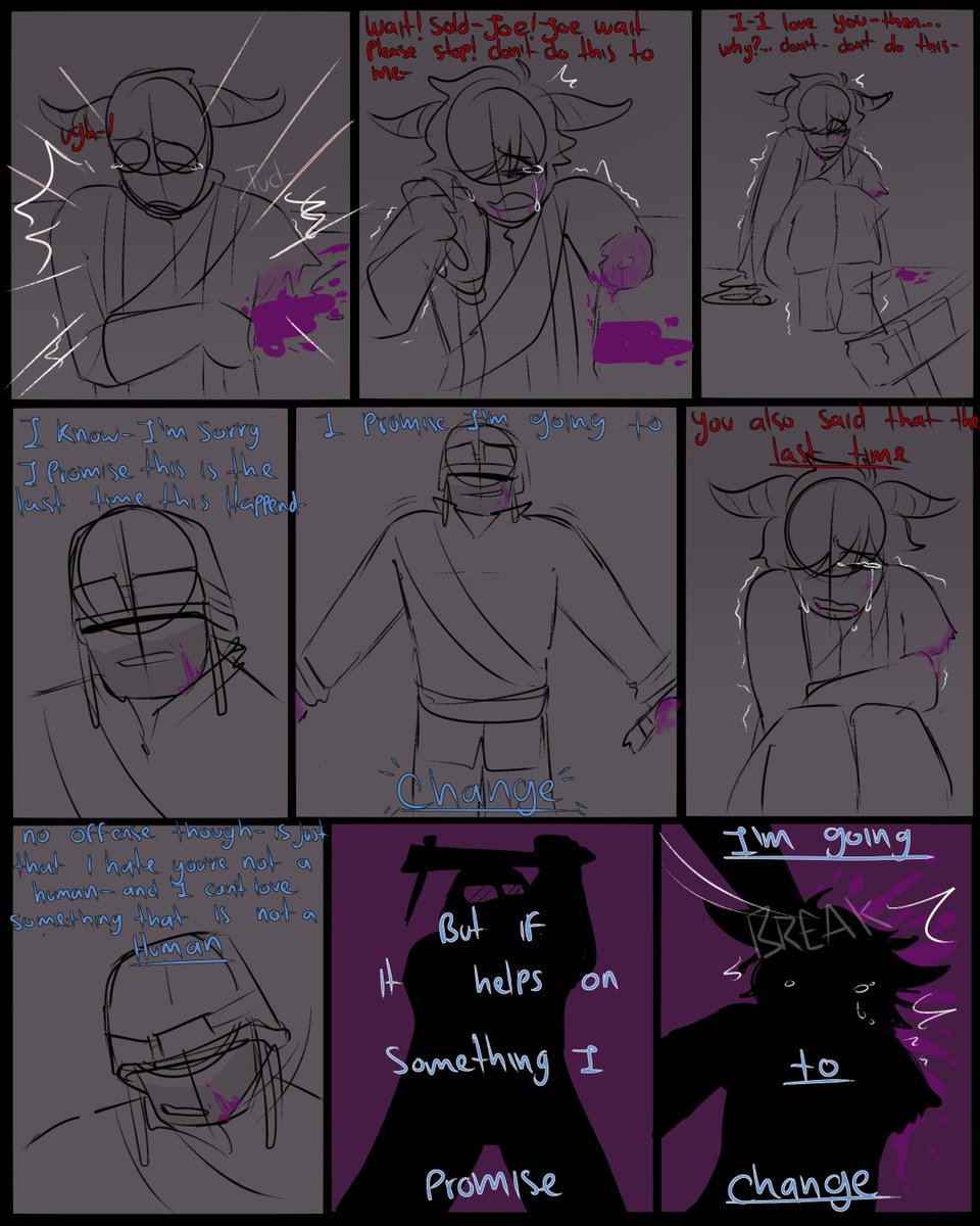 owo_mims's tweet photo. Tw?? Blood¿¿ violence?? 
Eeeh esta mal dibujado pk es un vent peroo tambn es parte del lore de la toxic situationship q tienen el RED pyro y el BLU soldier https://t.co/94oceWod1n