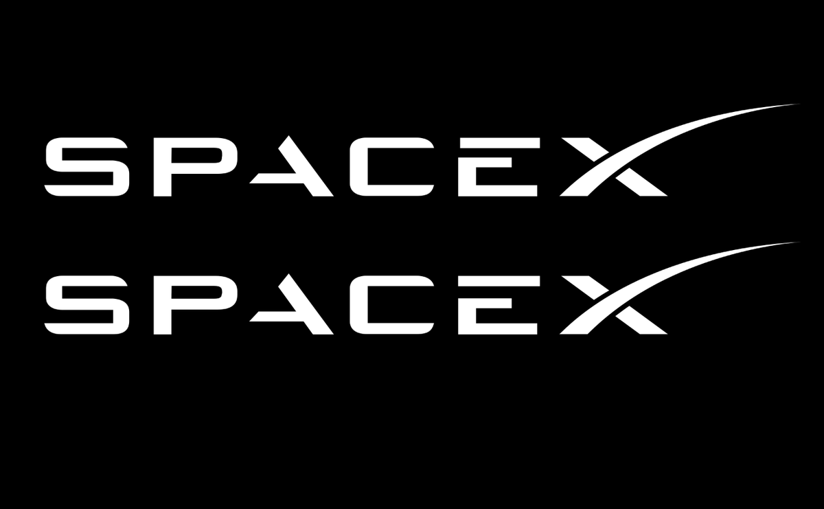 Lardday's tweet photo. @elonmusk @SpaceX Why do the center lines in the SpaceX logo not line up?

I've made a version where they do, and I think it's an improvement (I also think that having the P open on the left is pretty cool): https://t.co/VVsrm0eFVC