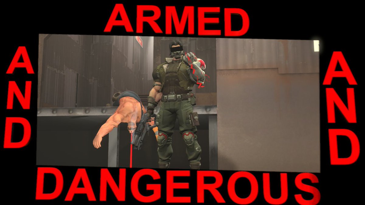 Abhelter's tweet photo. "Armed and Dangerous" (february 22, 2025)
I made this when I was getting a little interested in playing marvel rivals.
#SFM #SourceFilmmaker #TF2 #TeamFortress2 #MarvelRivals #Bucky #WinterSoldier #buffmercsaretrash #engineer https://t.co/dFAz9nPTKS