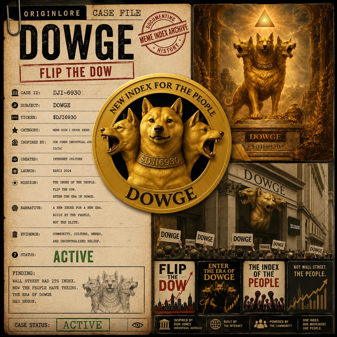 OriginLoreX's tweet photo. @DJI6930 Flip the Dow!   Dowge is a core part of the new financial revolution movement of index communities. https://t.co/e5Dyz1IbHJ