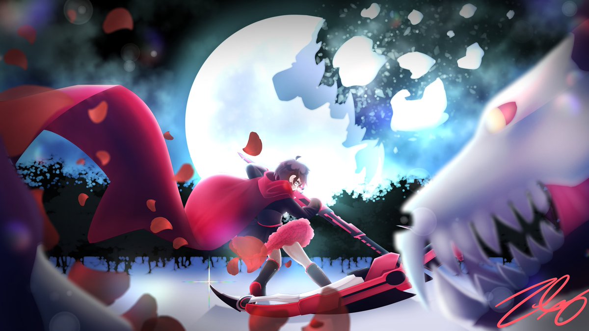 zachmorganart's tweet photo. Thus Kindly I Scatter (2026 version) 🌹🌹🌹

#RWBY #RubyRose https://t.co/Er7Af5ifeu
