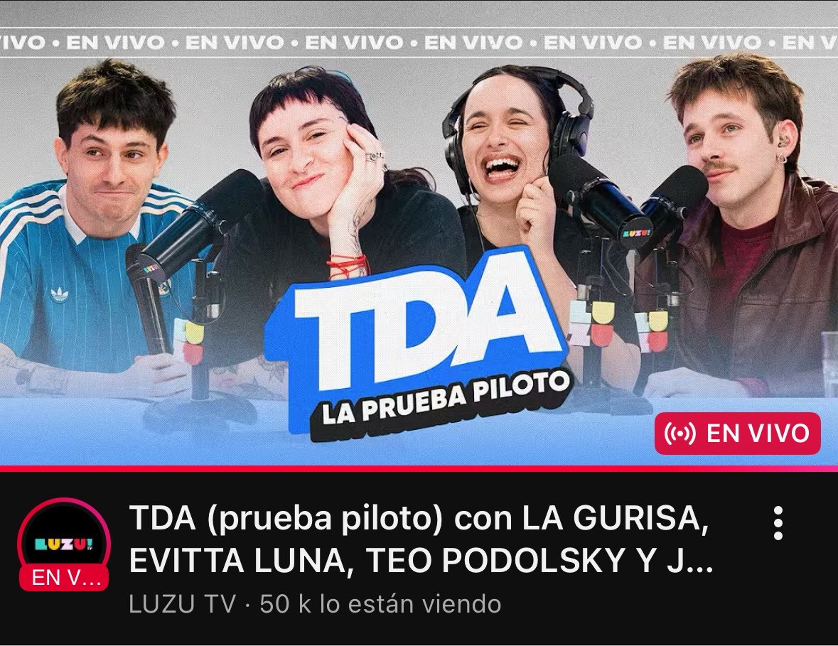 cmdeluzu's tweet photo. 50K en su primer programa??? VEO ALGO ACÁ EH #TDAFIJO https://t.co/iXZDEWU7OZ