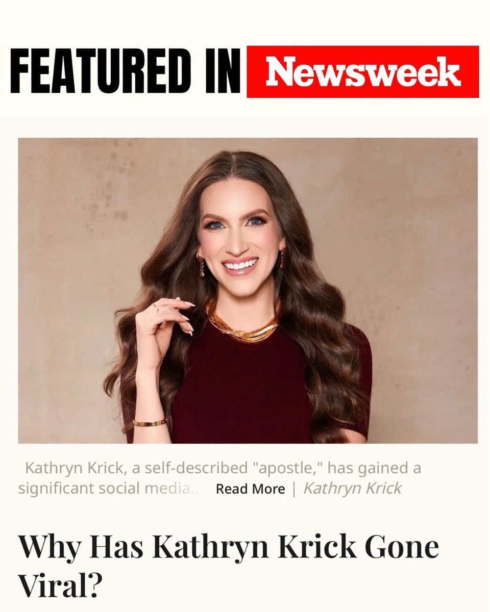 kathrynkrick's tweet photo. News is spreading about revival for those who have eyes to see! 🗞️

May many eyes be opened through this article and others, and may many be led to learn more about the miracles Jesus is doing and how His power is available to heal, save, and deliver today!

#newsweek #kathrynkrick #5fchurch #powerofGod #deliverance